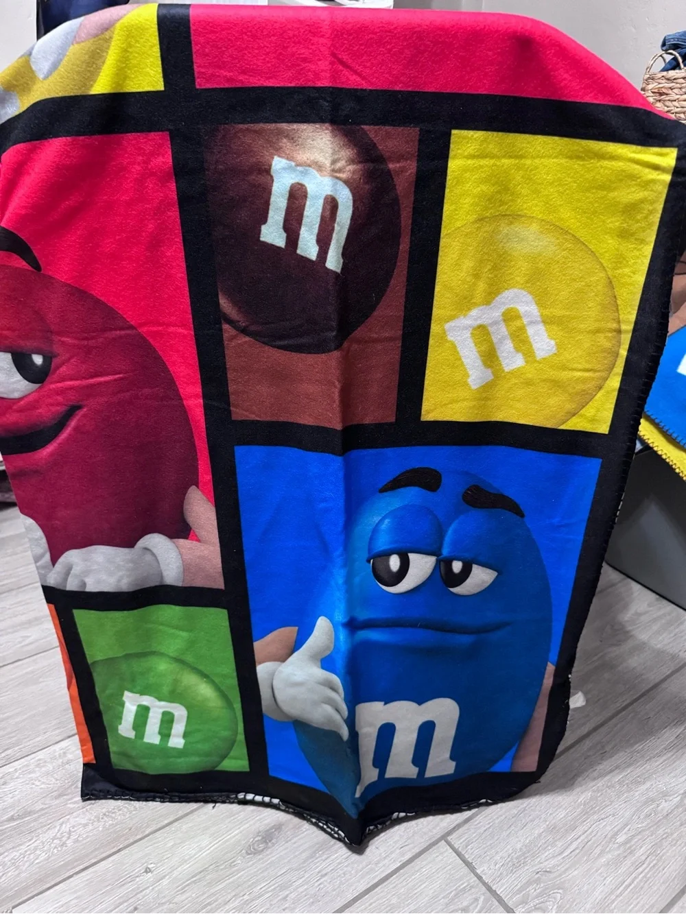 NWOT M&M'S Colorblock Character Throw Blanket - Bright M&M Panels